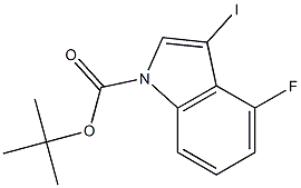 tert-butyl 4-fluoro-3-iodo-1H-indole-1-carboxylate Struktur