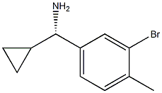 (S)-(3-bromo-4-methylphenyl)(cyclopropyl)methanamine Structure