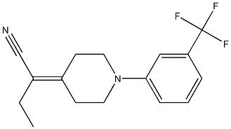 2-[1-(3-Trifluoromethyl-phenyl)-piperidin-4-ylidene]-butyronitrile Struktur