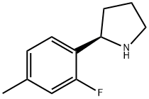 (2R)-2-(2-FLUORO-4-METHYLPHENYL)PYRROLIDINE Struktur