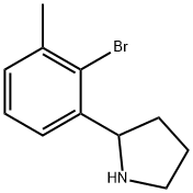 2-(2-BROMO-3-METHYLPHENYL)PYRROLIDINE Struktur