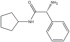 (R)-2-amino-N-cyclopentyl-2-phenylacetamide Struktur