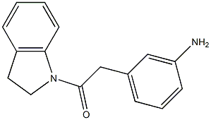 2-(3-aminophenyl)-1-(2,3-dihydro-1H-indol-1-yl)ethan-1-one Struktur