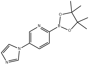 5-(1H-imidazol-1-yl)-2-(4,4,5,5-tetramethyl-1,3,2-dioxaborolan-2-yl)pyridine Struktur