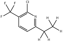 2-Chloro-3-trifluoromethyl-6-(ethyl-d5)-pyridine Struktur