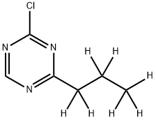 2-Chloro-4-(n-propyl-d7)-1,3,5-triazine Struktur