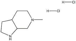 6-methyl-octahydro-1H-pyrrolo[2,3-c]pyridine dihydrochloride Struktur