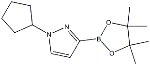 1-Cyclopentyl-3-(4,4,5,5-tetramethyl-[1,3,2]dioxaborolan-2-yl)-1H-pyrazole Struktur