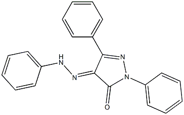 2,5-diphenyl-4-(phenylhydrazono)-2,4-dihydro-3H-pyrazol-3-one Struktur