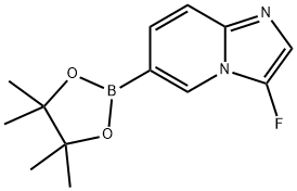 3-FLUORO-6-(4,4,5,5-TETRAMETHYL-1,3,2-DIOXABOROLAN-2-YL)IMIDAZO[1,2-A]PYRIDINE Struktur