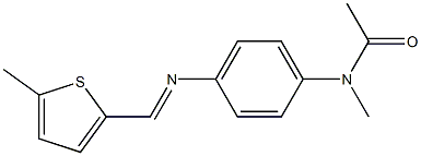 N-methyl-N-(4-{[(5-methyl-2-thienyl)methylene]amino}phenyl)acetamide Struktur