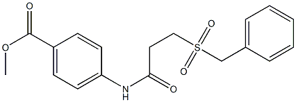 methyl 4-(3-(benzylsulfonyl)propanamido)benzoate Struktur