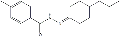 4-methyl-N'-(4-propylcyclohexylidene)benzohydrazide Struktur