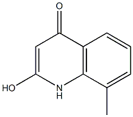 2-Hydroxy-8-methyl-1H-quinolin-4-one Struktur