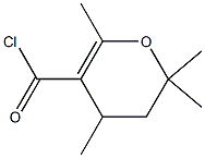 2H-Pyran-5-carbonyl chloride, 3,4-dihydro-2,2,4,6-tetramethyl- (6CI) Struktur