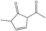 3-Cyclopenten-1-one, 2-acetyl-5-methyl- (6CI) Struktur