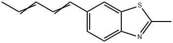 Benzothiazole, 2-methyl-6-(1,3-pentadienyl)- (6CI) Struktur