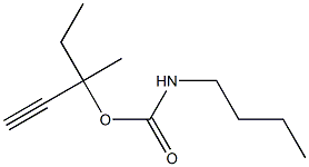 Carbamic acid, butyl-, 1-ethyl-1-methyl-2-propynyl ester (6CI) Struktur