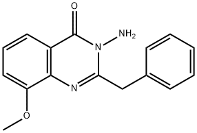 4(3H)-Quinazolinone,  3-amino-2-benzyl-8-methoxy-  (6CI) Struktur