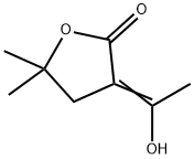 Valeric acid, 4-hydroxy-2-(1-hydroxyethylidene)-4-methyl-, gamma-lactone (6CI) Struktur