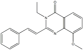 4(3H)-Quinazolinone,  3-ethyl-8-methoxy-2-styryl-  (6CI) Struktur