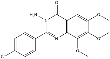 4(3H)-Quinazolinone,  3-amino-2-(p-chlorophenyl)-6,7,8-trimethoxy-  (6CI) Struktur