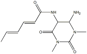 Hydrosorbamide,  N-(6-amino-1,2,3,4-tetrahydro-1,3-dimethyl-2,4-dioxo-5-pyrimidinyl)-  (6CI) Struktur