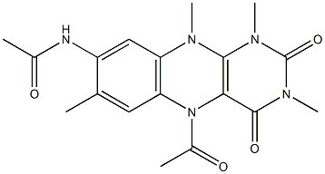 Alloxazine,  8-acetamido-5-acetyl-5,10-dihydro-1,3,7,10-tetramethyl-  (6CI) Struktur