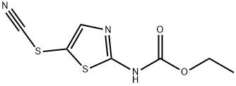 2-Thiazolecarbamic  acid,  5-thiocyanato-,  ethyl  ester  (6CI) Struktur