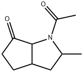 Cyclopenta[b]pyrrol-6(1H)-one, 1-acetylhexahydro-2-methyl- (6CI) Struktur