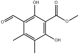 Isophthalaldehydic acid, 2,6-dihydroxy-4,5-dimethyl-, methyl ester (5CI) Struktur