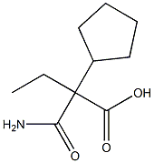 Cyclopentanemalonamic acid, -alpha--ethyl- (5CI) Struktur