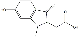 2-Indanacetic acid, 5-hydroxy-3-methyl-1-oxo- (5CI) Struktur