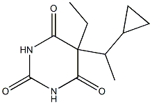 Barbituric acid, 5-(1-cyclopropylethyl)-5-ethyl- (5CI) Struktur