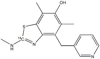 6-Benzothiazolol-2-14C,  5,7-dimethyl-2-(methylamino)-4-(3-pyridinylmethyl)-  (9CI) Struktur