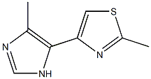 Thiazole,  2-methyl-4-(4-methyl-5-imidazolyl)-  (4CI) Struktur