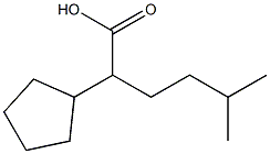 Cyclopentaneacetic acid, -alpha--isopentyl- (5CI) Struktur