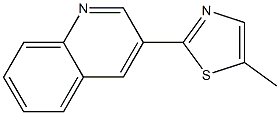 Quinoline, 3-(5-methyl-2-thiazolyl)- (4CI) Struktur