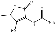 2-Pentenoic  acid,  3,4-dihydroxy-2-ureido-,  -gamma--lactone  (5CI) Struktur