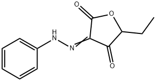 Hexanoic  acid,  4-hydroxy-2,3-dioxo-,  -gamma--lactone,  2-phenylhydrazone  (5CI) Struktur