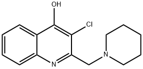 4-Quinolinol,  3-chloro-2-(1-piperidylmethyl)-  (3CI) Struktur