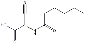 Glycine,  2-cyano-N-hexanoyl-  (5CI) Struktur