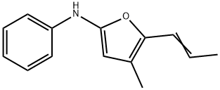 2-Furanamine,  4-methyl-N-phenyl-5-propenyl-,  trans-  (5CI) Struktur