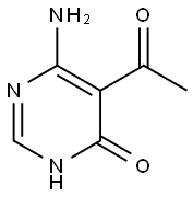 Ketone, 4-amino-6-hydroxy-5-pyrimidinyl methyl (7CI) Struktur