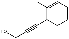 2-Propyn-1-ol, 3-(2-methyl-2-cyclohexen-1-yl) (7CI) Struktur