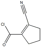 1-Cyclopentene-1-carbonyl chloride, 2-cyano- (6CI) Struktur