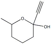 Pyran-2-ol, 2-ethynyltetrahydro-6-methyl- (6CI) Struktur