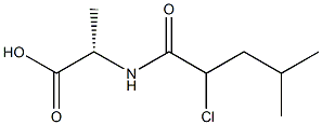 Alanine,  N-(2-chloro-4-methylvaleryl)-  (6CI) Struktur