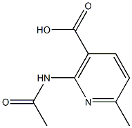 Nicotinic acid, 2-acetamido-6-methyl- (6CI) Struktur