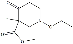 Nipecotic acid, 1-ethoxy-3-methyl-4-oxo-, methyl ester (6CI) Struktur